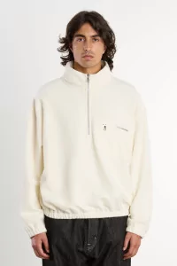 RIER Natural Wool Fleece Pullover – White | Centre Commercial