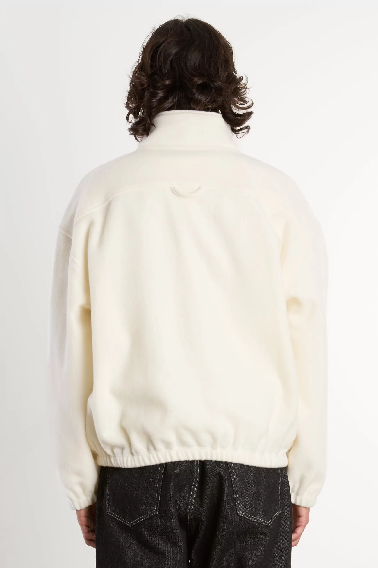 Pull Fleece Homme Laine Naturelle RIER – White | Centre Commercial