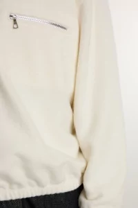 RIER Natural Wool Fleece Pullover – White | Centre Commercial