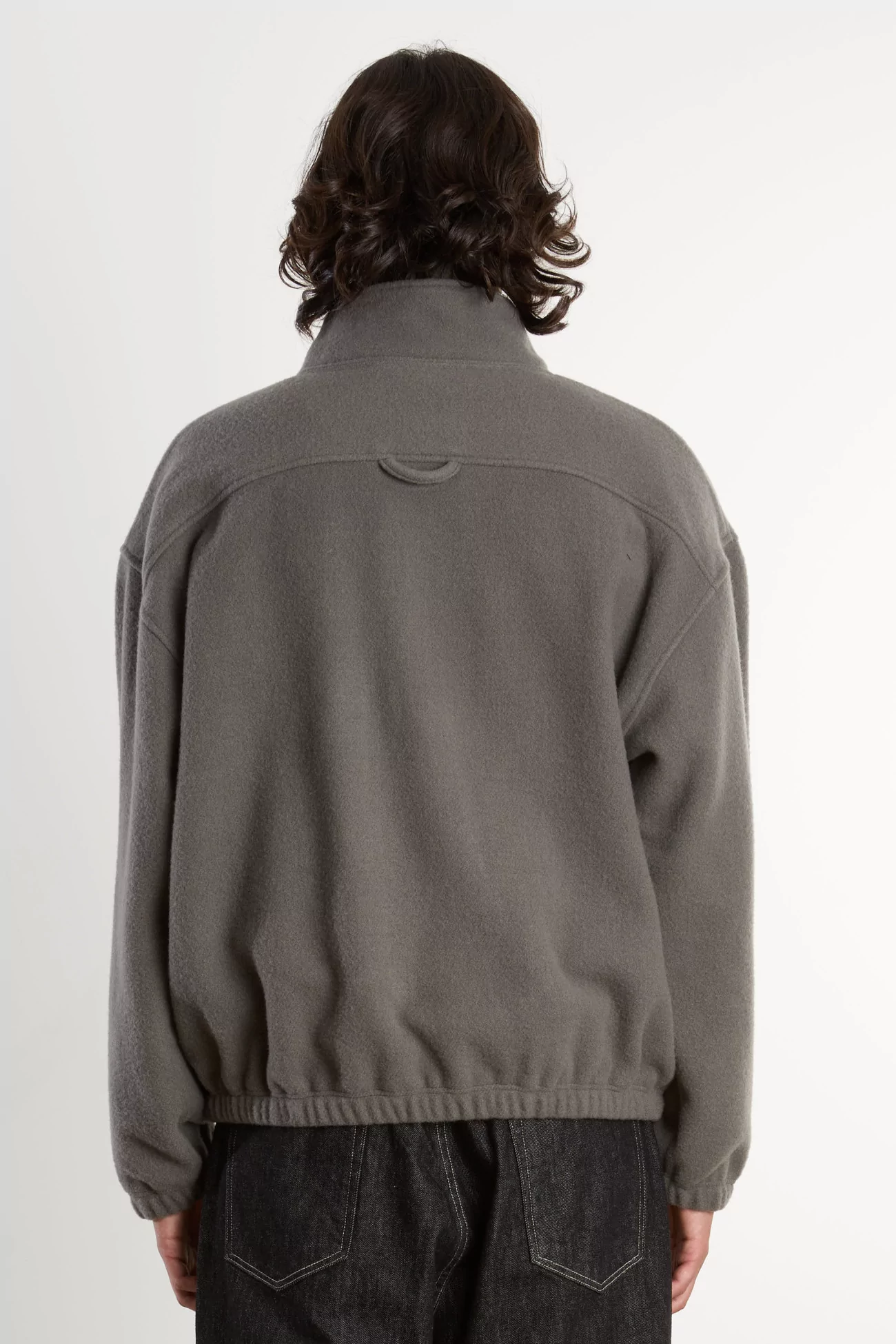 Pull Fleece Homme Laine Naturelle RIER – Zinc | Centre Commercial