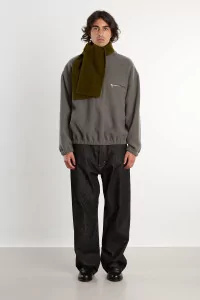 RIER Natural Wool Fleece Pullover – Zinc | Centre Commercial