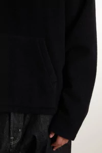RIER Natural Wool Fleece Hoodie – Black | Centre Commercial