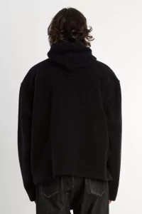 RIER Natural Wool Fleece Hoodie – Black | Centre Commercial
