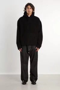 RIER Natural Wool Fleece Hoodie – Black | Centre Commercial