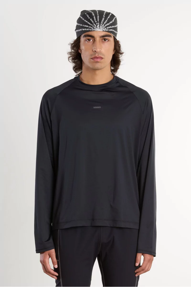 UNNA Shiny Long Sleeve Running Base Layer – Black | Centre Commercial