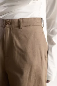 Pantalon Femme Coton Drill Japonais YMC Like A Trouser – Taupe | Centre Commercial