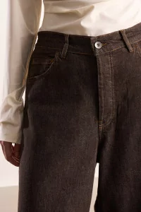 YMC Replacement Jeans Organic Cotton Wide Leg – Brown | Centre Commercial