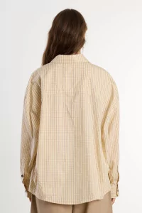 Cordera Checked Cotton Women's Shirt – Yellow/Brown | Centre Commercial