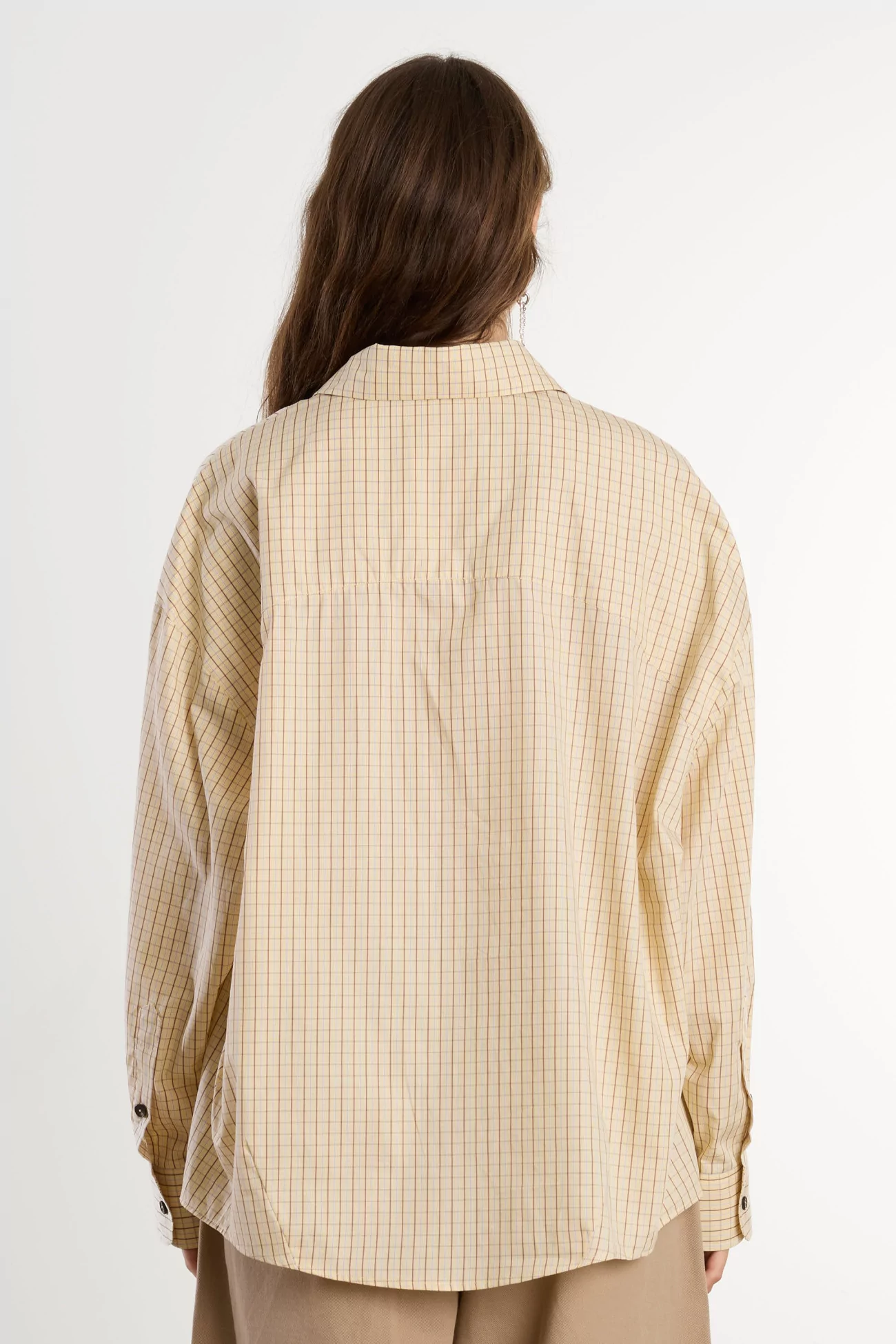 Cordera Checked Cotton Women's Shirt – Yellow/Brown | Centre Commercial