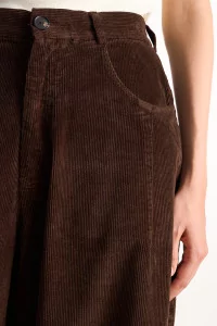 Cordera Corduroy Baggy Women's Pants – Brown | Centre Commercial
