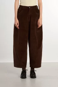Pantalon Femme Velours Baggy Cordera – Brown | Centre Commercial