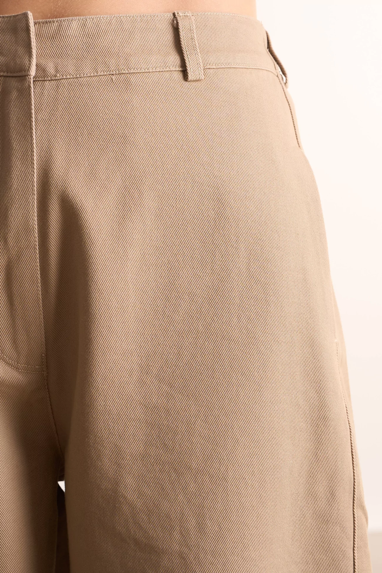 Cordera Cotton Curved Women's Pants – Camel | Centre Commercial