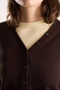 Cordera Merino Wool Women's Cardigan – Brown | Centre Commercial