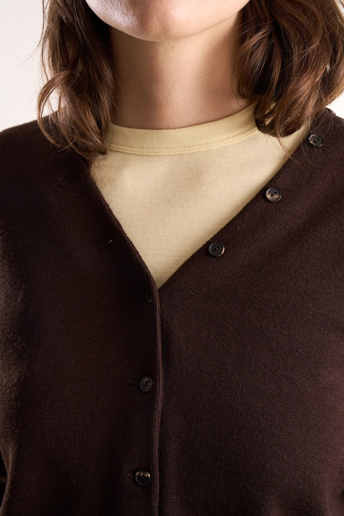 Cardigan Femme Laine Mérinos Cordera – Brown | Centre Commercial