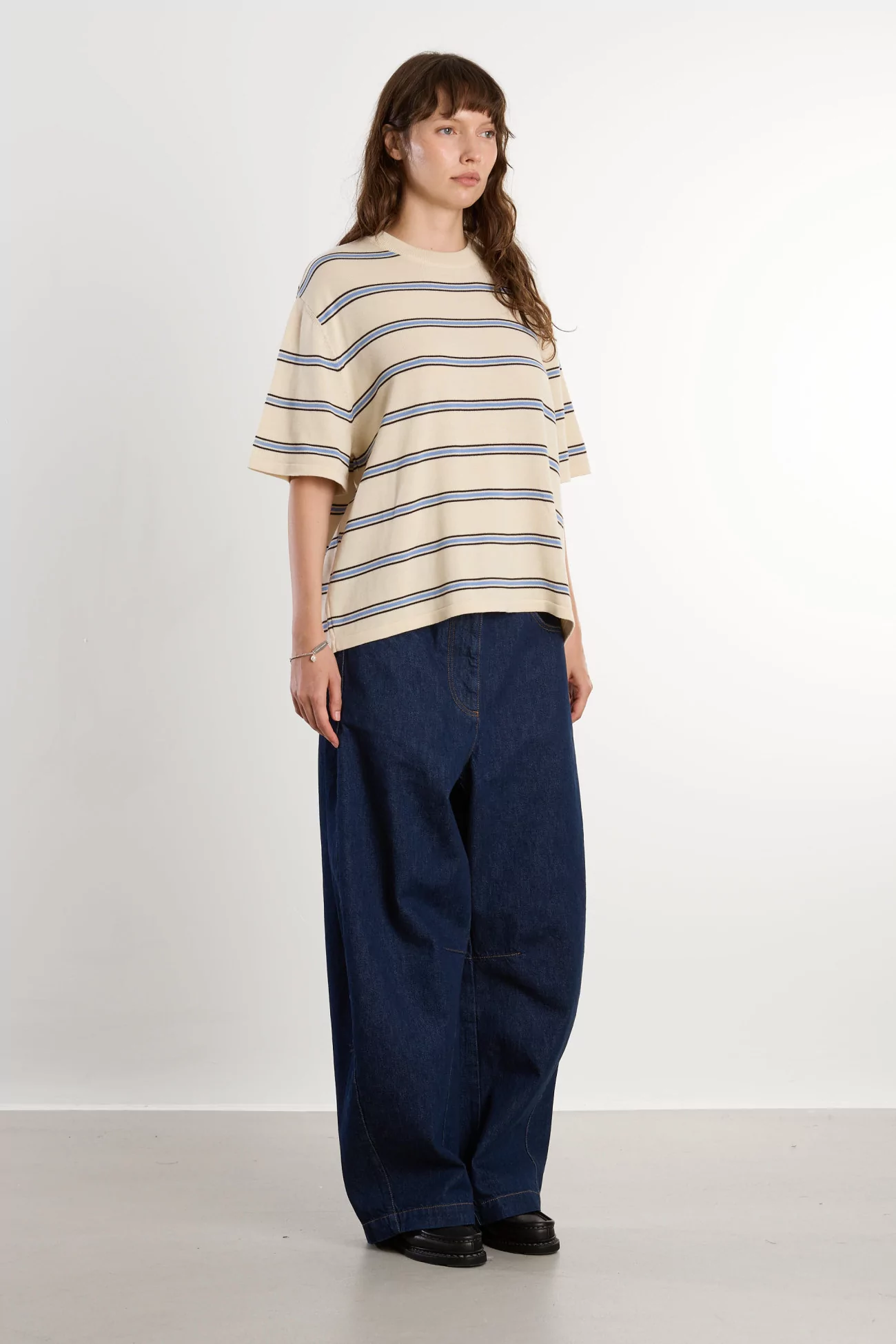 Cordera Organic Cotton Striped Women's T-Shirt – Beige | Centre Commercial
