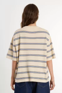 Cordera Organic Cotton Striped Women's T-Shirt – Beige | Centre Commercial