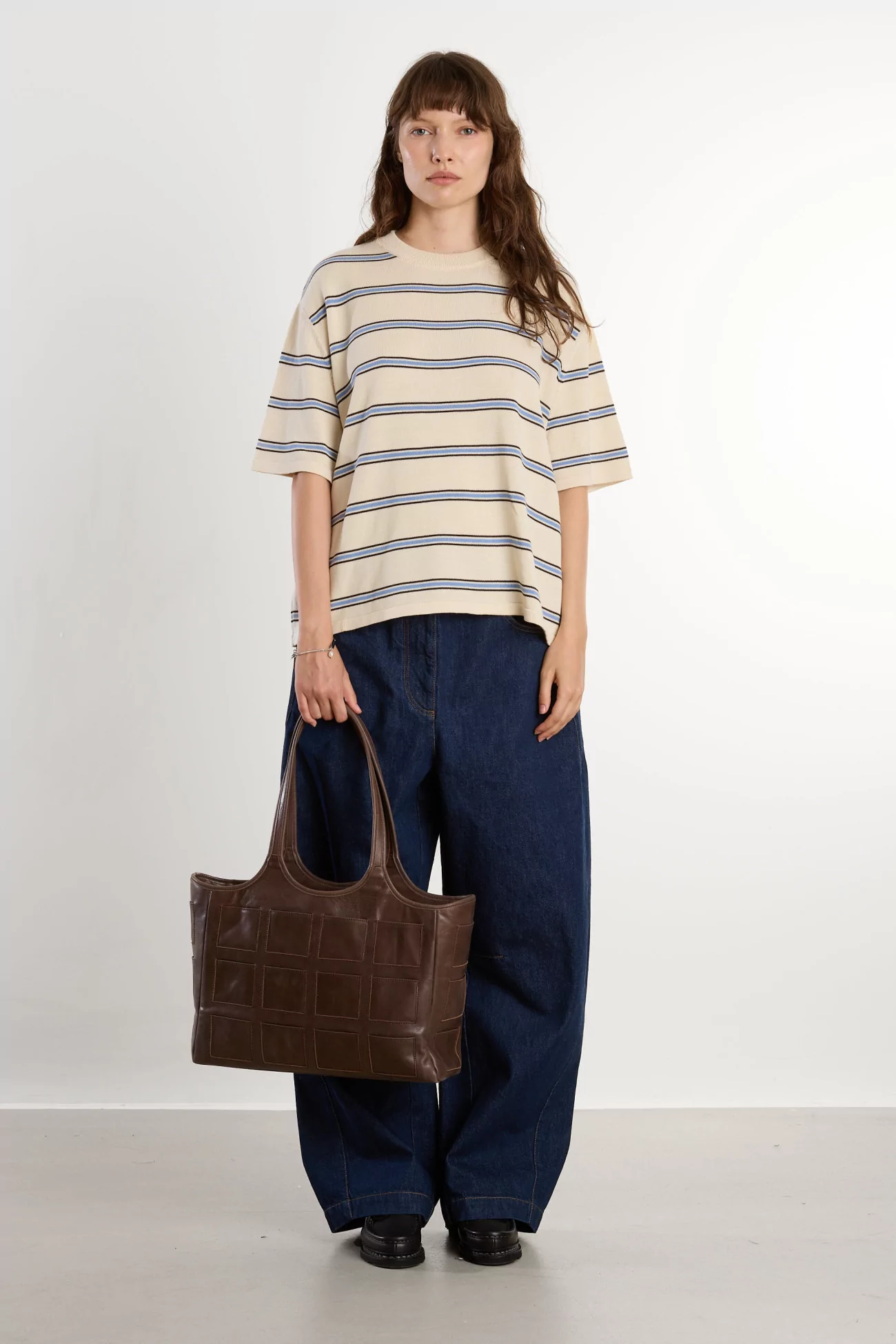 Cordera Organic Cotton Striped Women's T-Shirt – Beige | Centre Commercial