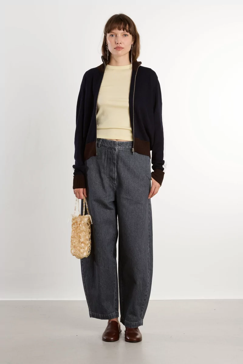 Cordera Washed Denim Curved Women's Pants – Grey | Centre Commercial