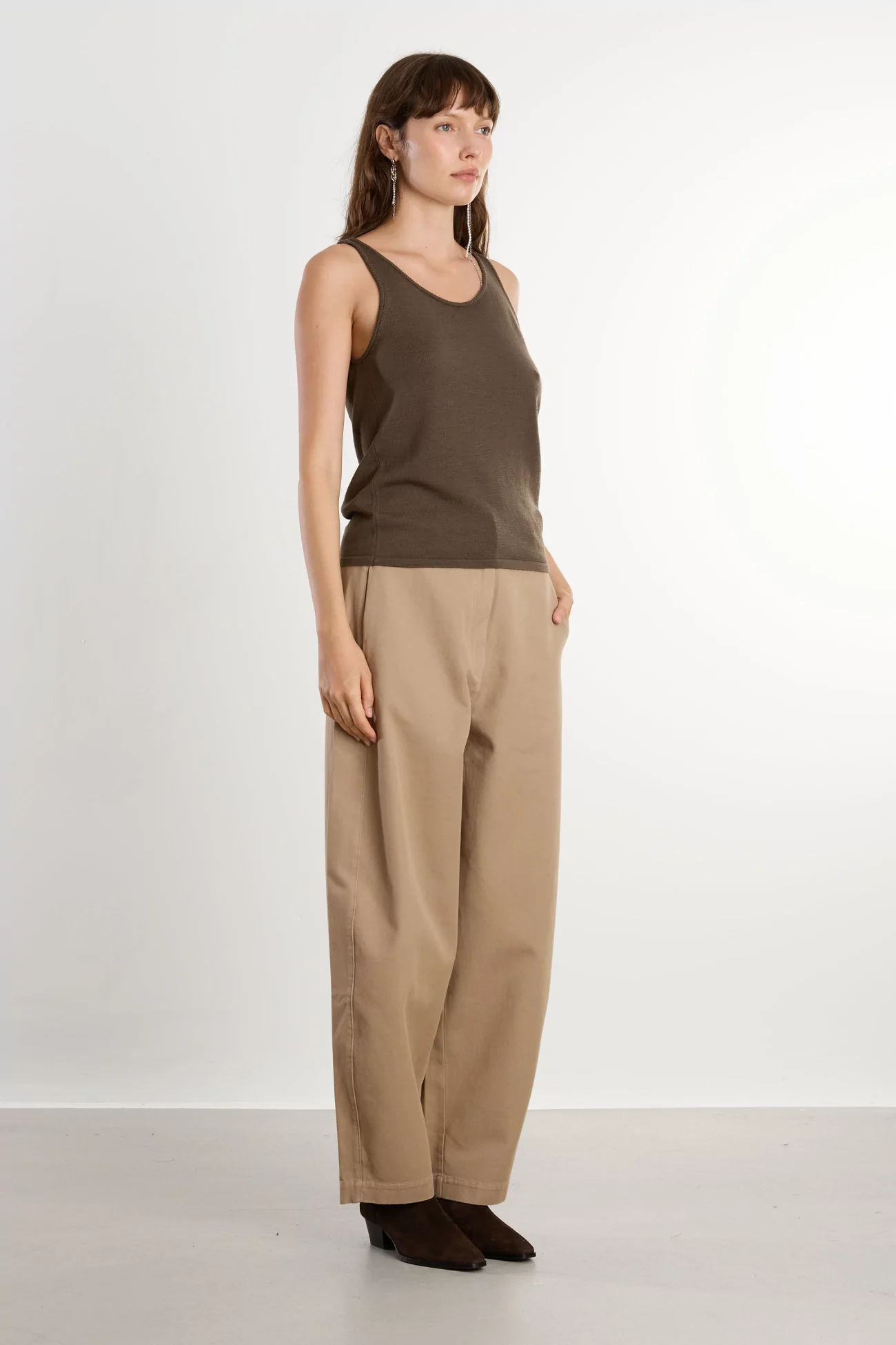Débardeur Femme Laine Mérinos Cordera – Taupe | Centre Commercial