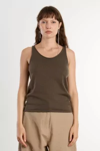 Débardeur Femme Laine Mérinos Cordera – Taupe | Centre Commercial