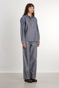 Bent Shirt Recycled Denim Organic Cotton – Dark Denim | Centre Commercial