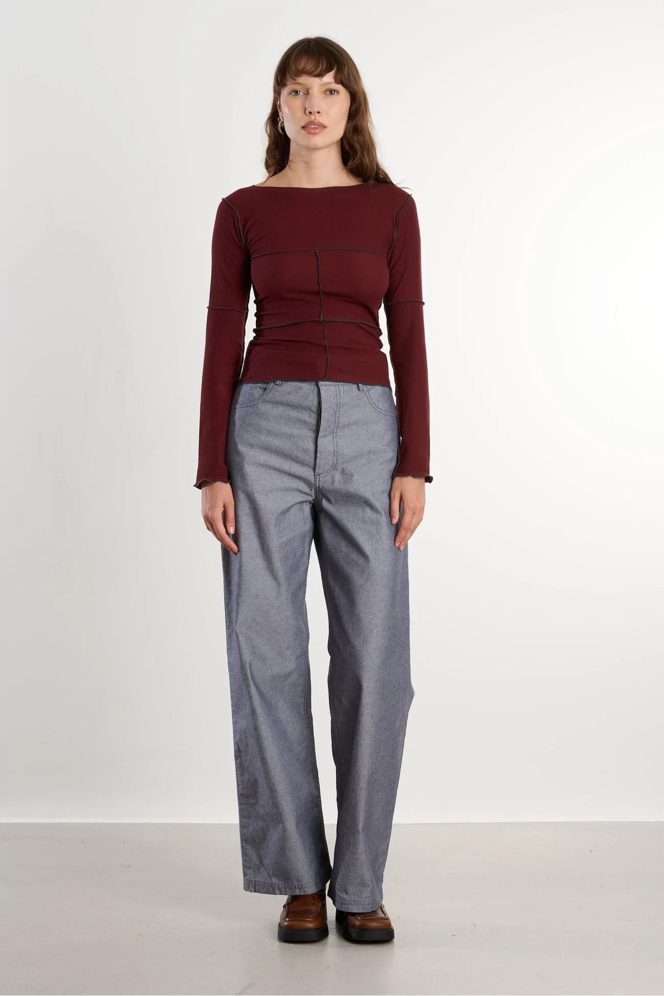 Cinder Turtleneck Ribbed Organic Cotton – Nara Red | Centre Commercial