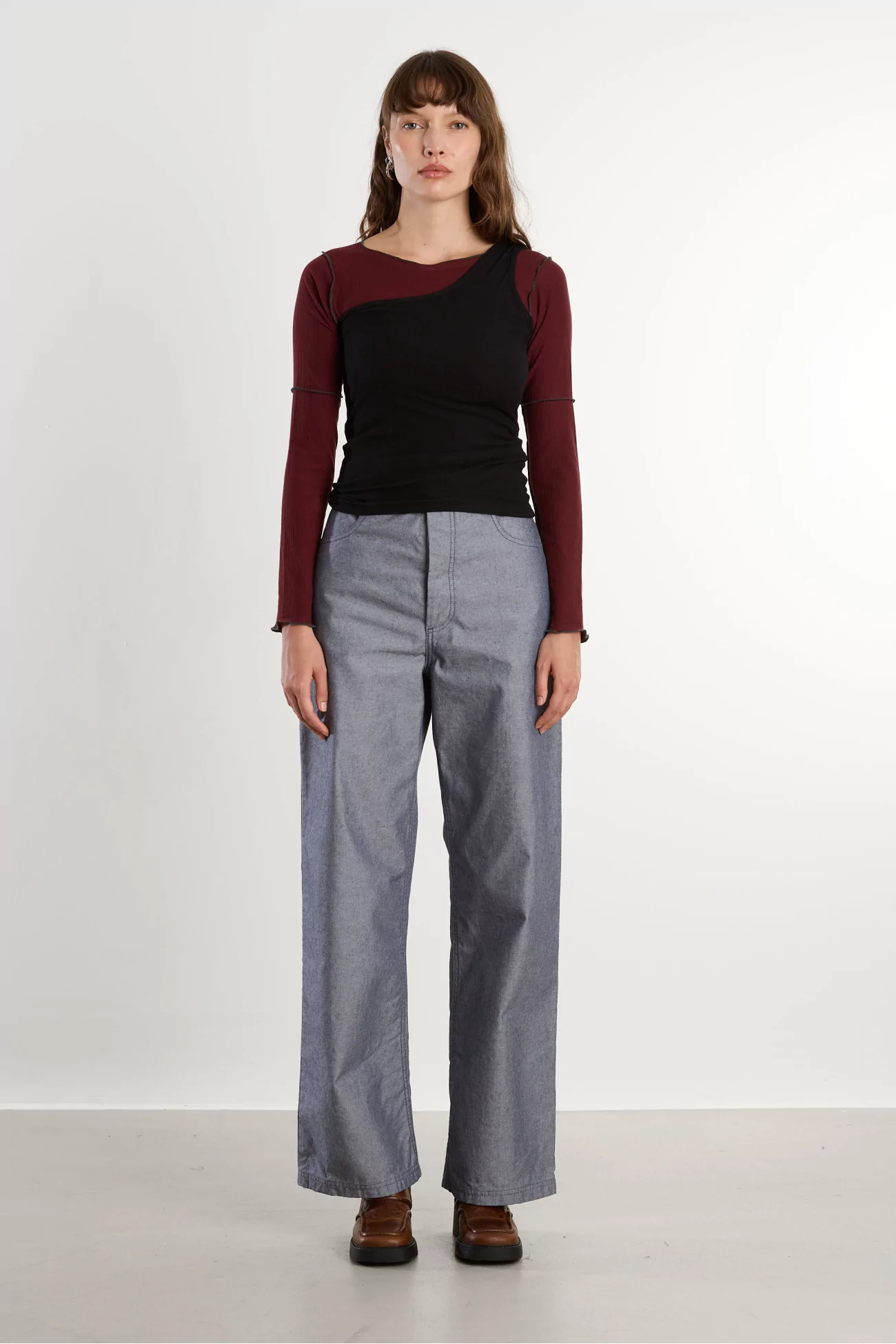 Cinder Turtleneck Ribbed Organic Cotton – Nara Red | Centre Commercial