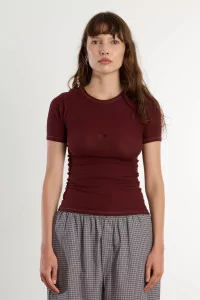 Heart Tee Organic Cotton Heart Cut-Out – Nara Red | Centre Commercial