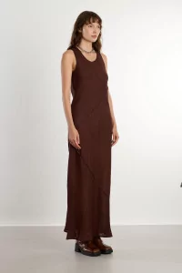 Lava Dress Fine Linen Bias Cut – Ama Brown | Centre Commercial