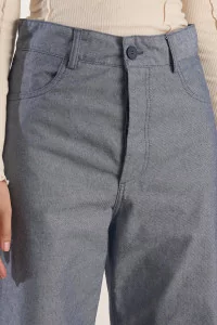 Navalo Pants Recycled Denim High Waist – Dark Denim | Centre Commercial