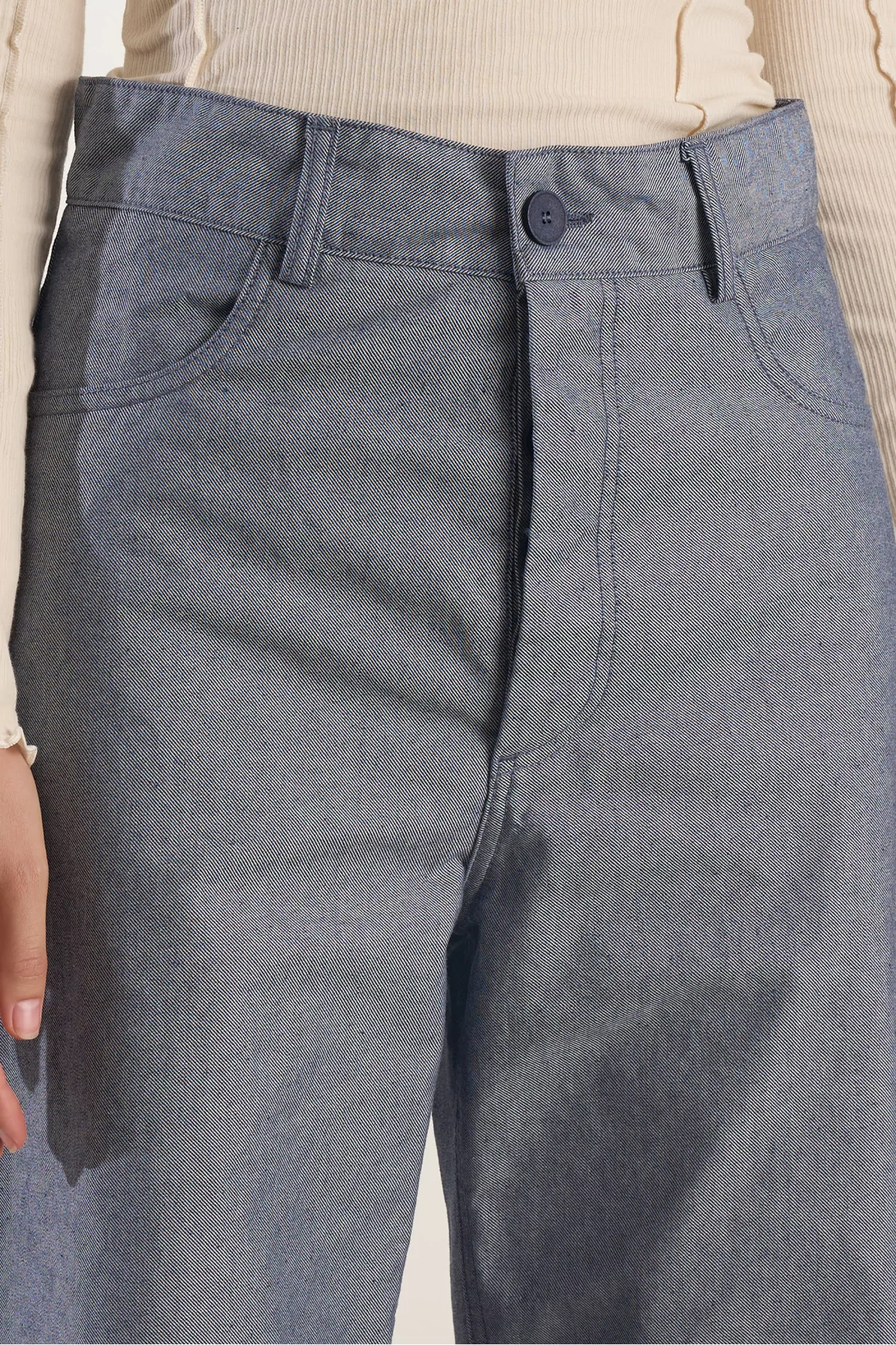 Navalo Pants Recycled Denim High Waist – Dark Denim | Centre Commercial