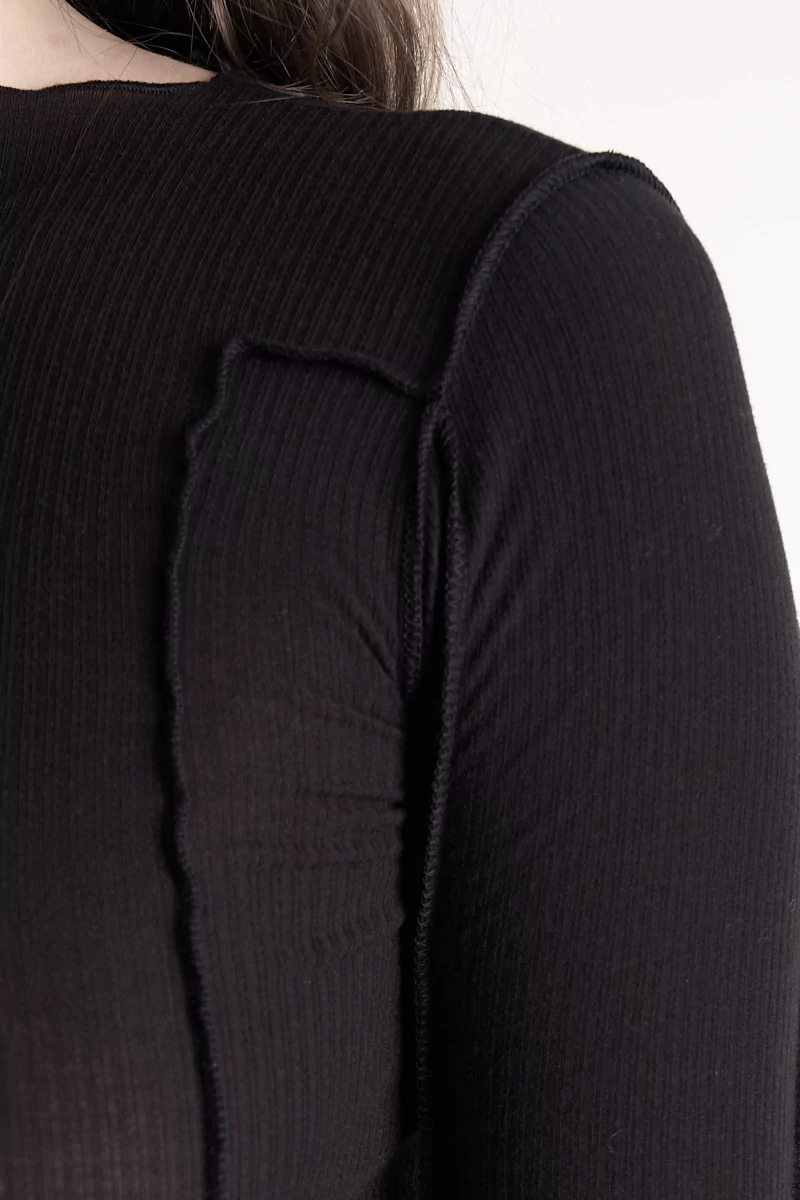 Omato Long Sleeve Tee Organic Cotton – Black | Centre Commercial