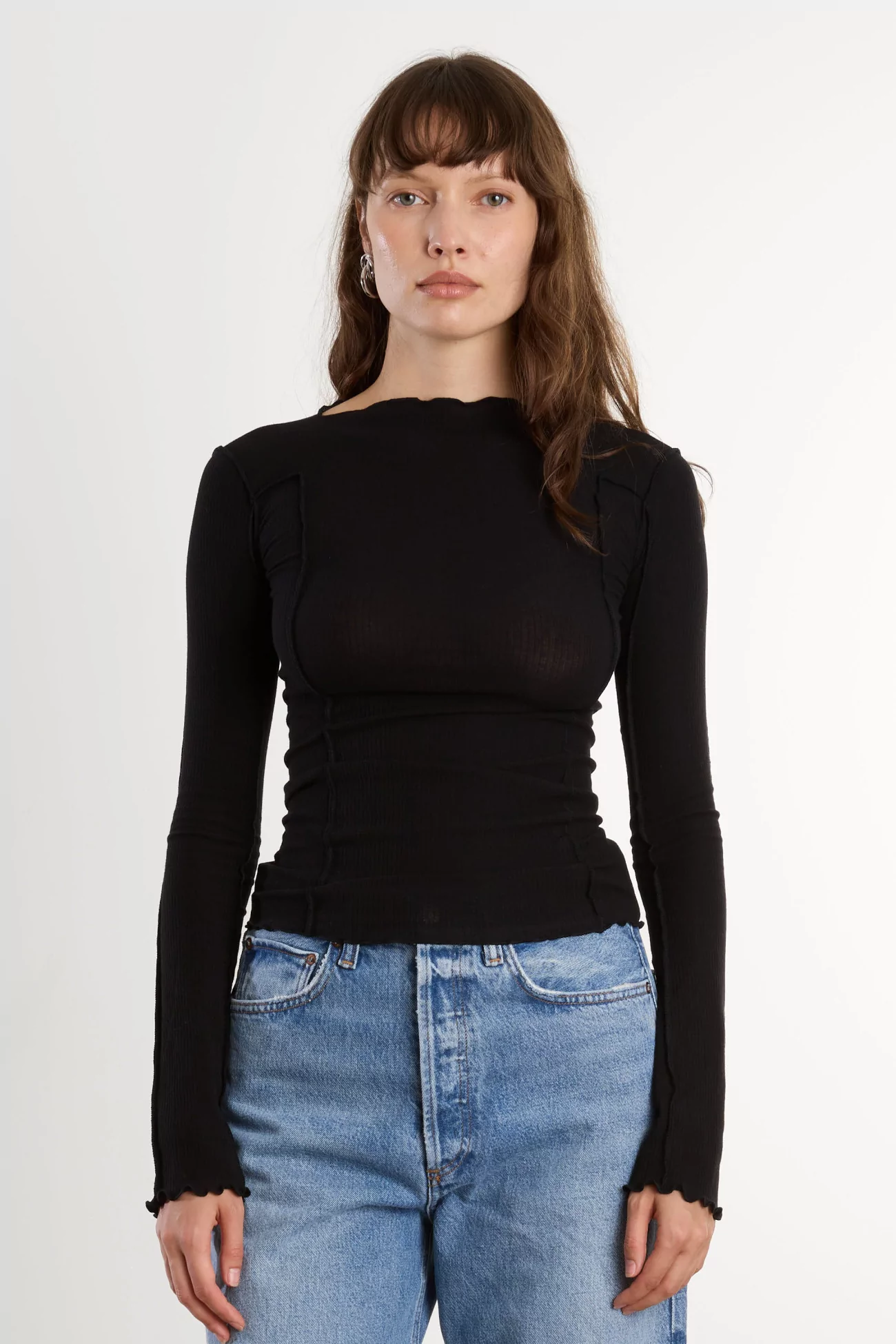 T-shirt Omato Manches Longues Coton Bio – Black | Centre Commercial