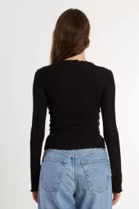 T-shirt Omato Manches Longues Coton Bio – Black | Centre Commercial