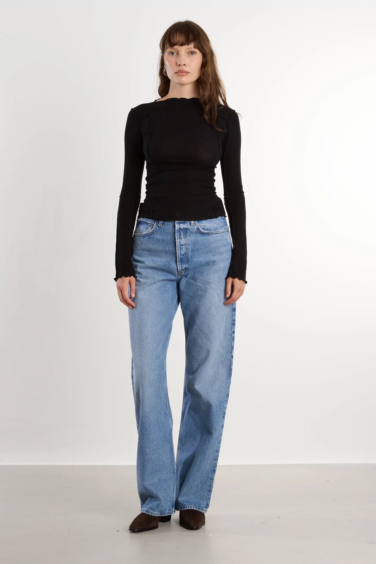Omato Long Sleeve Tee Organic Cotton – Black | Centre Commercial