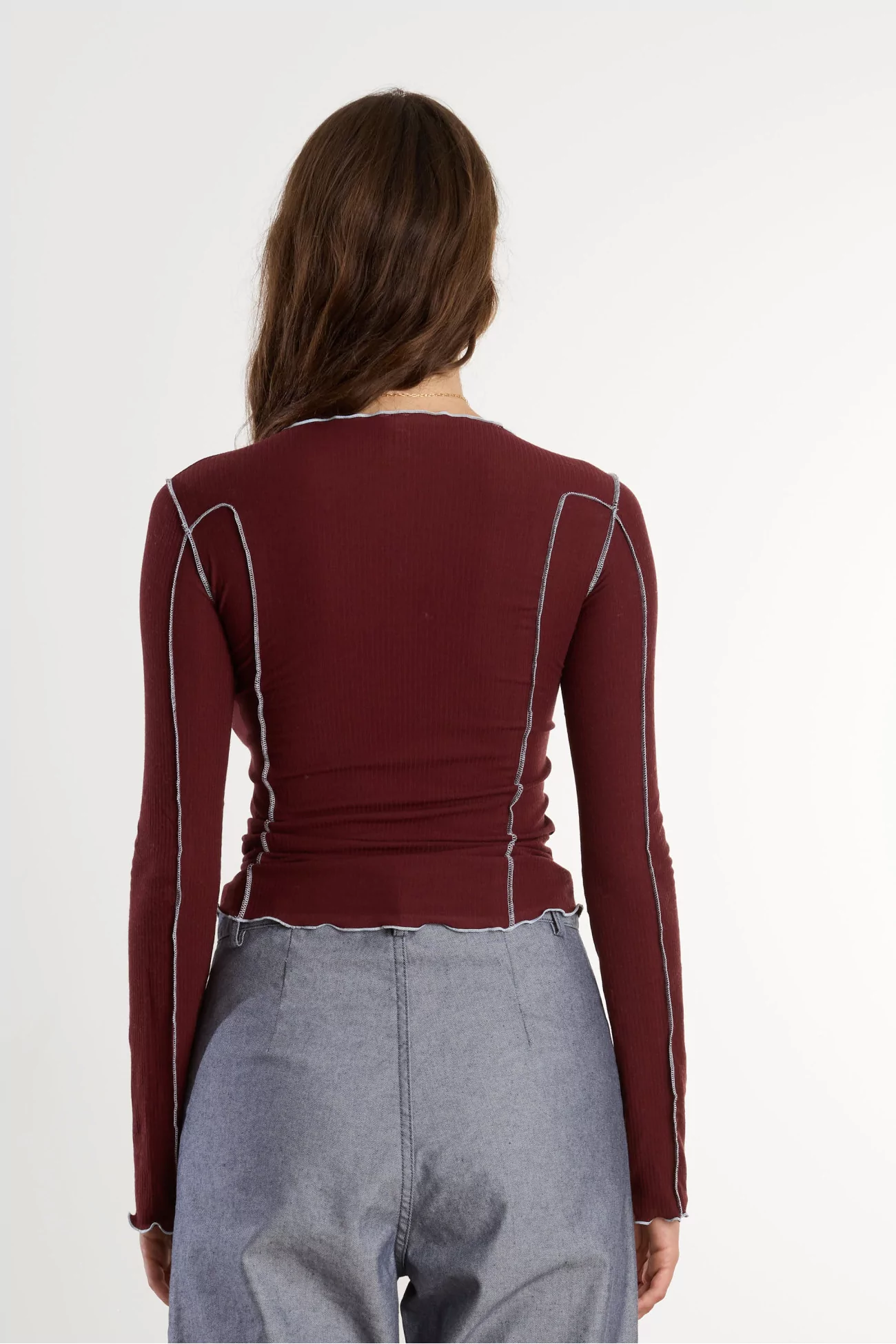 Omato Long Sleeve Tee Organic Cotton – Nara Red | Centre Commercial