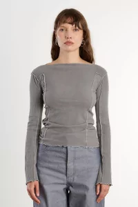 Omato Long Sleeve Tee Mineral Dye – Elie Grey | Centre Commercial