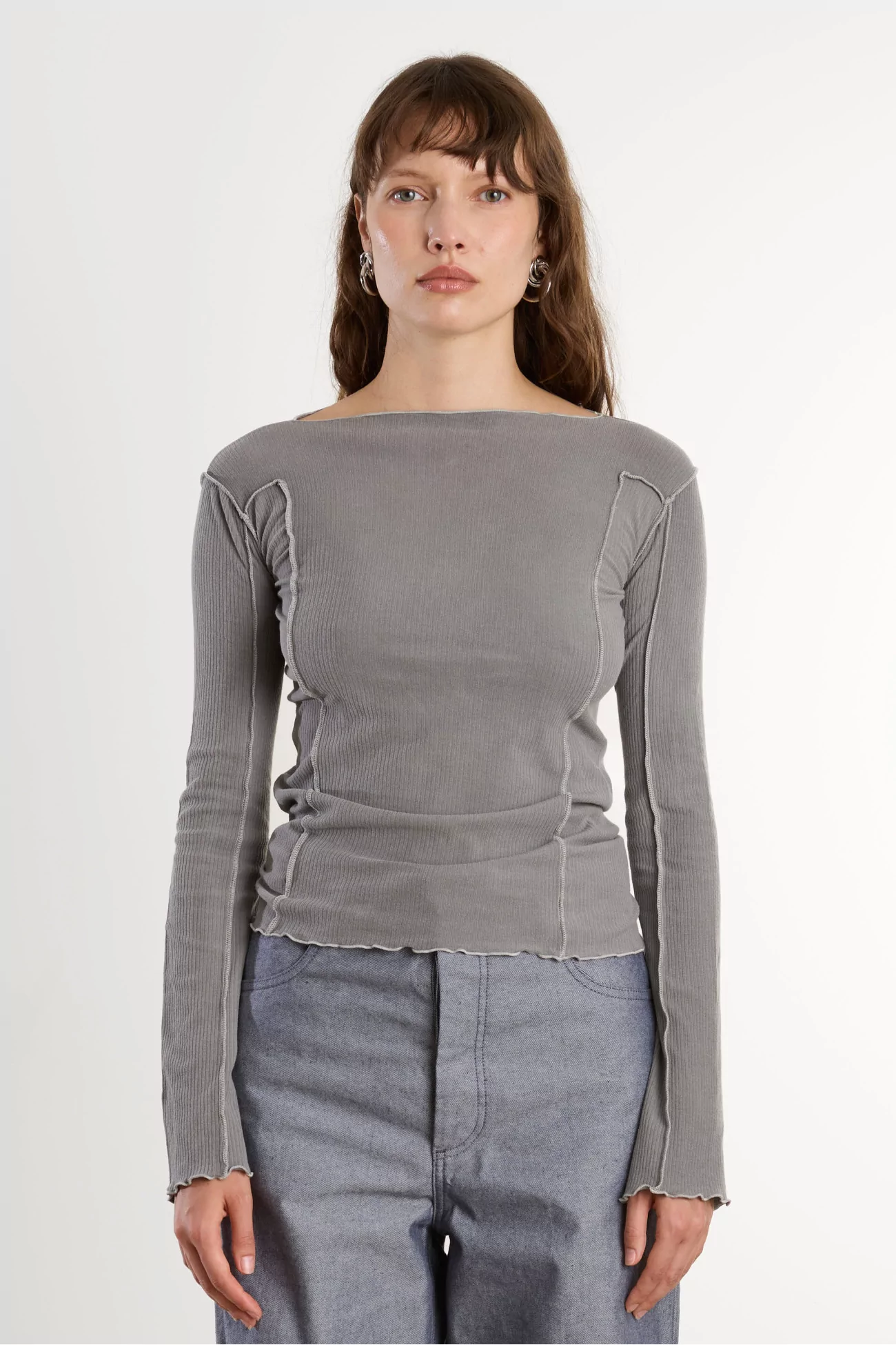 Omato Long Sleeve Tee Mineral Dye – Elie Grey | Centre Commercial