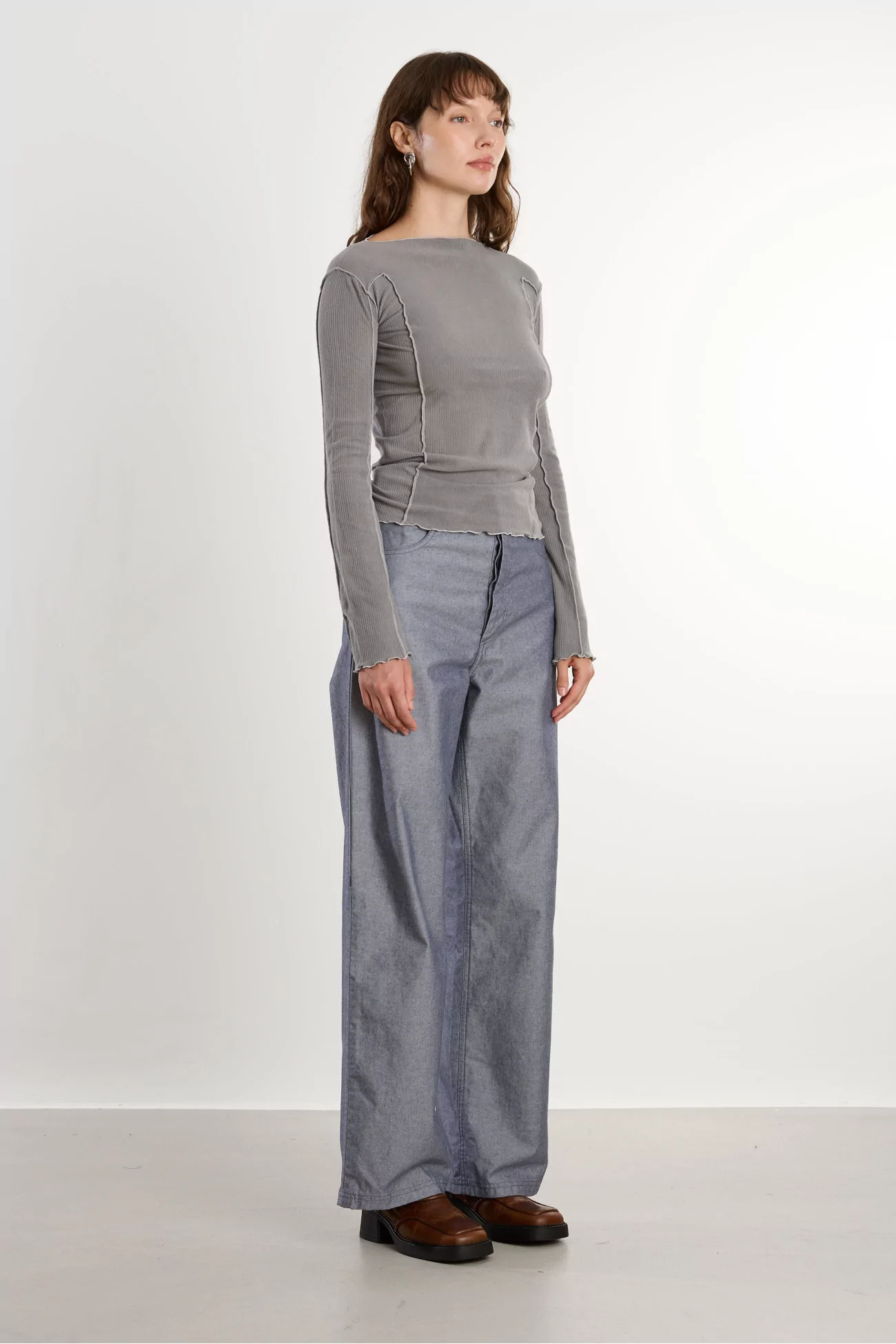 Omato Long Sleeve Tee Mineral Dye – Elie Grey | Centre Commercial