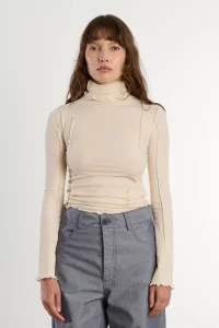 Col Roulé Omato Coton Bio Côtelé – Off White | Centre Commercial