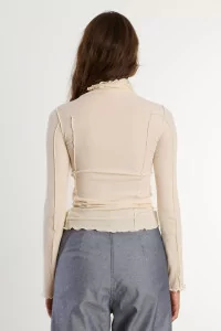 Omato Turtleneck Ribbed Organic Cotton – Off White | Centre Commercial