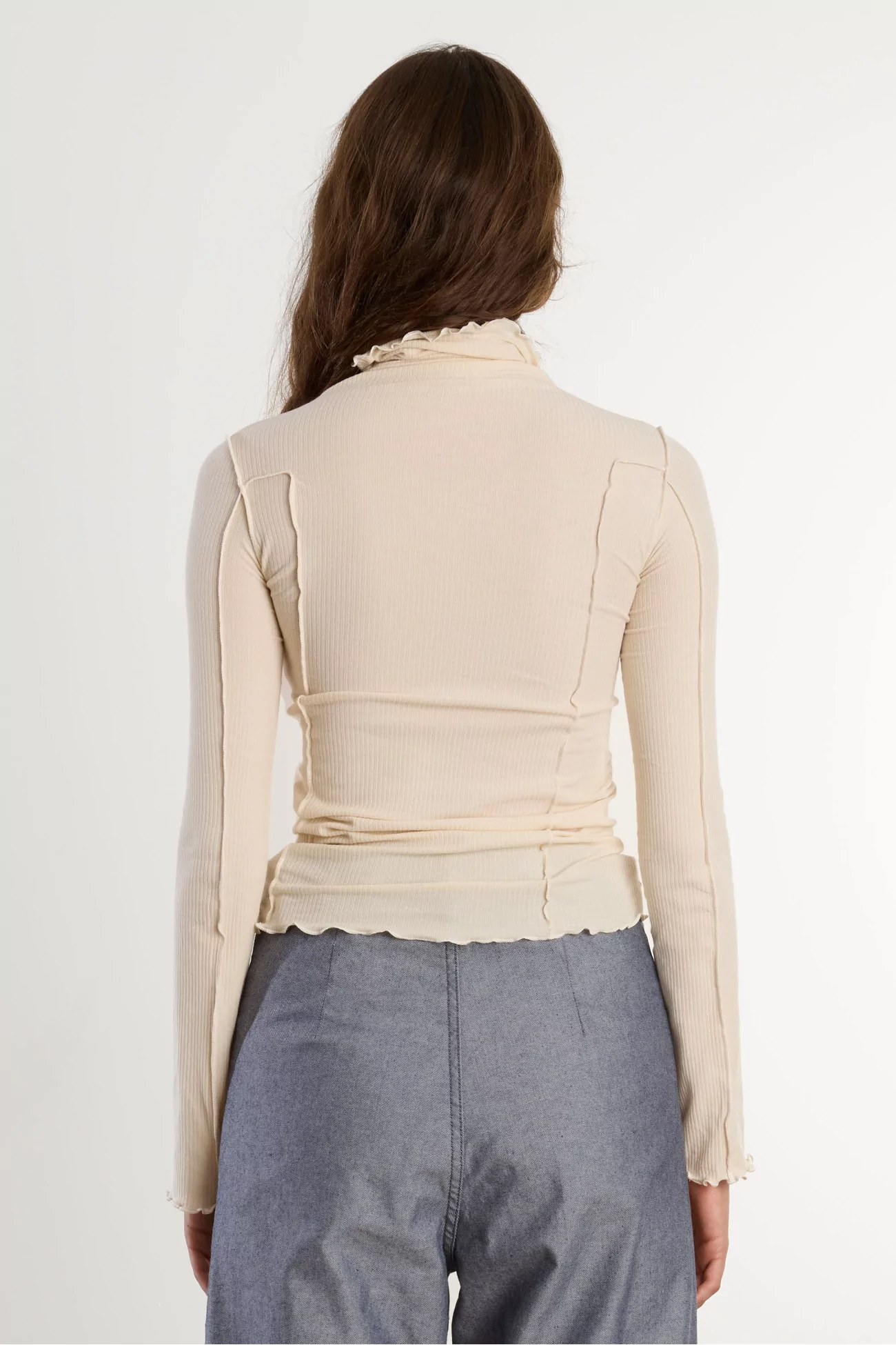 Omato Turtleneck Ribbed Organic Cotton – Off White | Centre Commercial