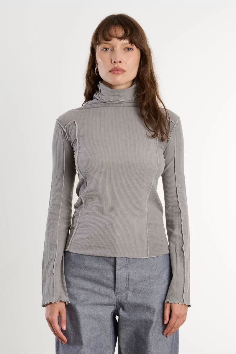 Omato Turtleneck Organic Cotton Mineral Dye – Elie Grey | Centre Commercial
