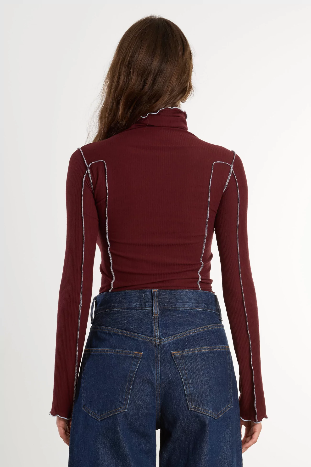 Omato Turtleneck Ribbed Organic Cotton – Nara Red | Centre Commercial
