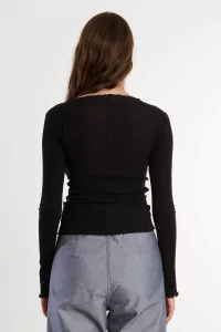 Pama Long Sleeve Tee Organic Cotton – Black | Centre Commercial