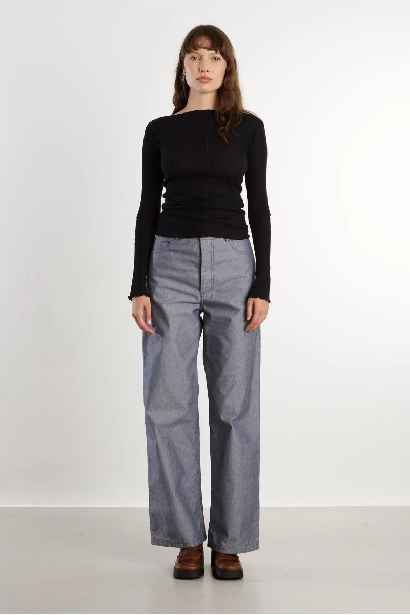Pama Long Sleeve Tee Organic Cotton – Black | Centre Commercial