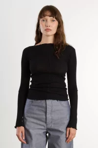 Pama Long Sleeve Tee Organic Cotton – Black | Centre Commercial