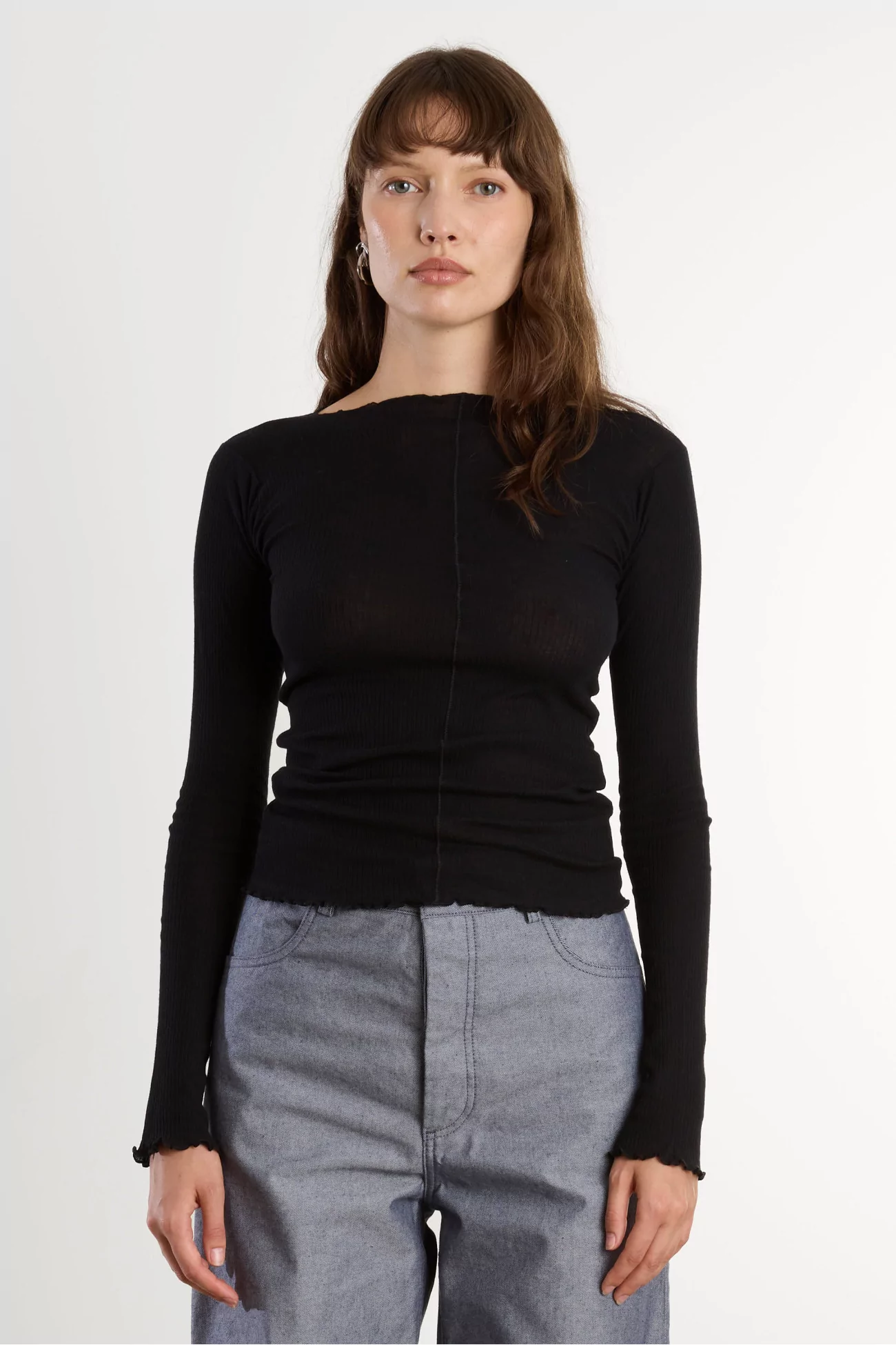 Pama Long Sleeve Tee Organic Cotton – Black | Centre Commercial