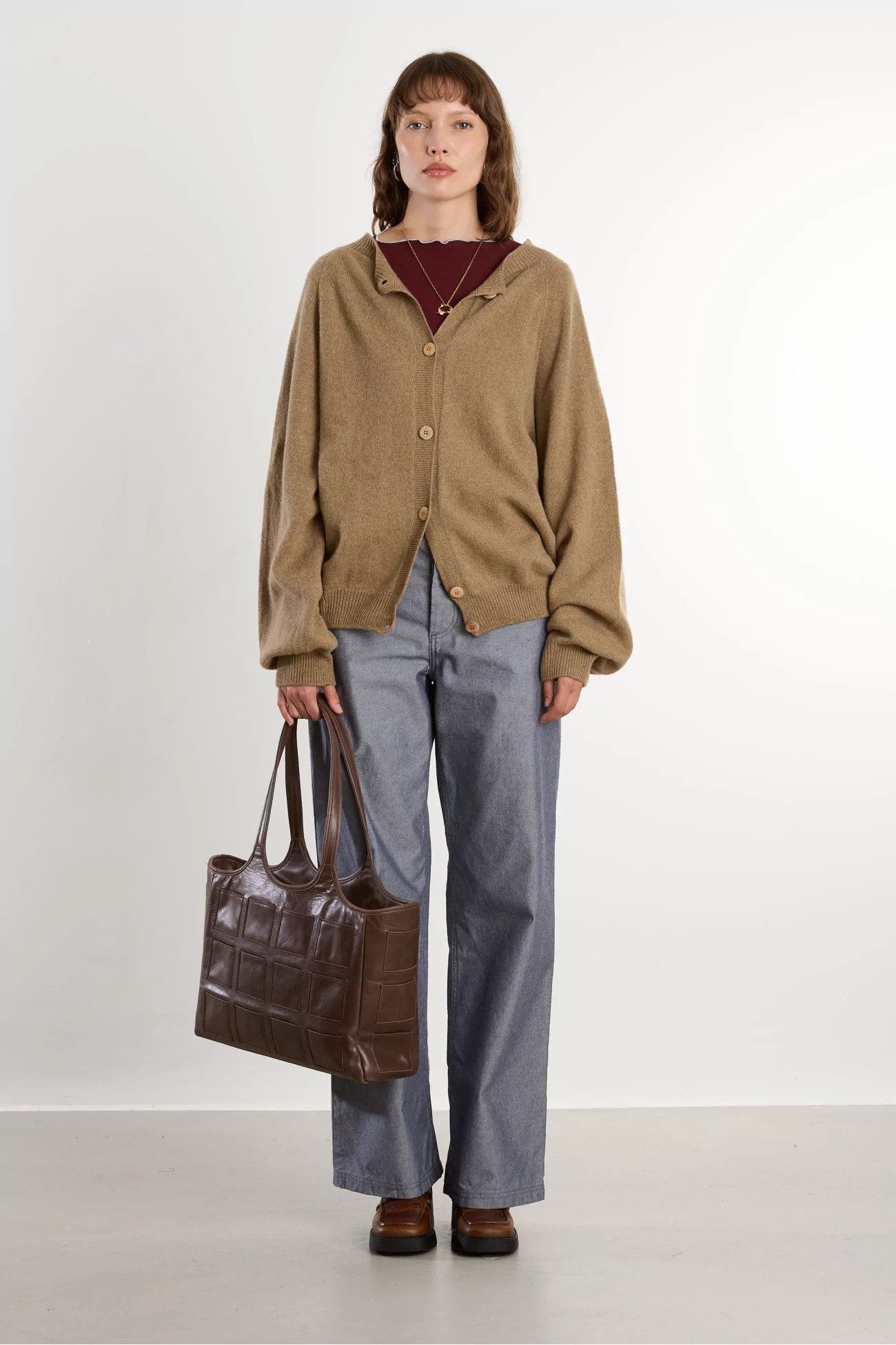 Soar Cardigan Recycled Cashmere Women – Rovere Brown | Centre Commercial