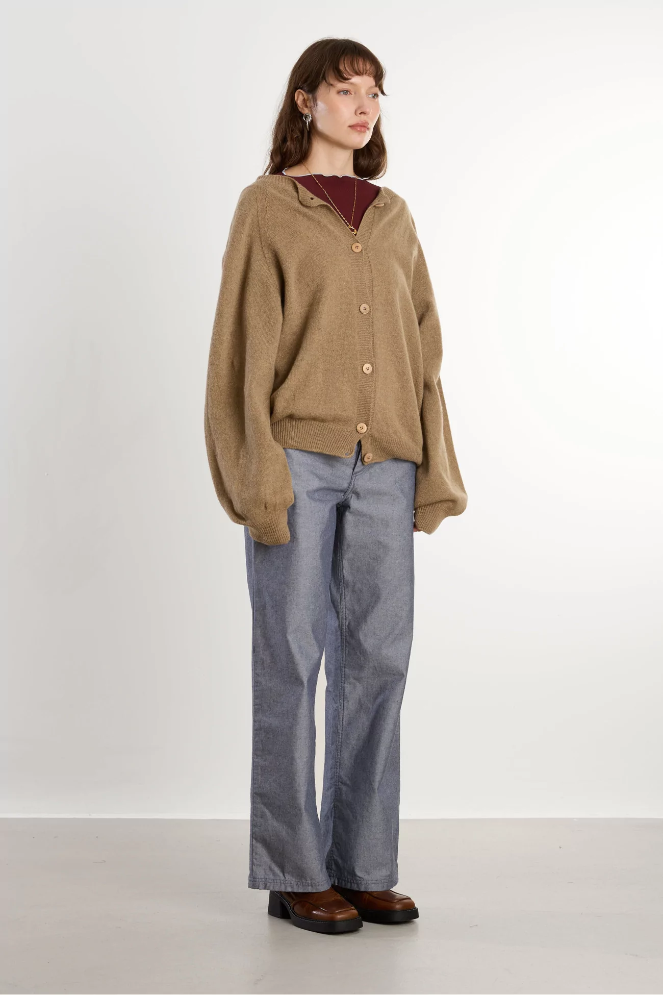 Soar Cardigan Recycled Cashmere Women – Rovere Brown | Centre Commercial